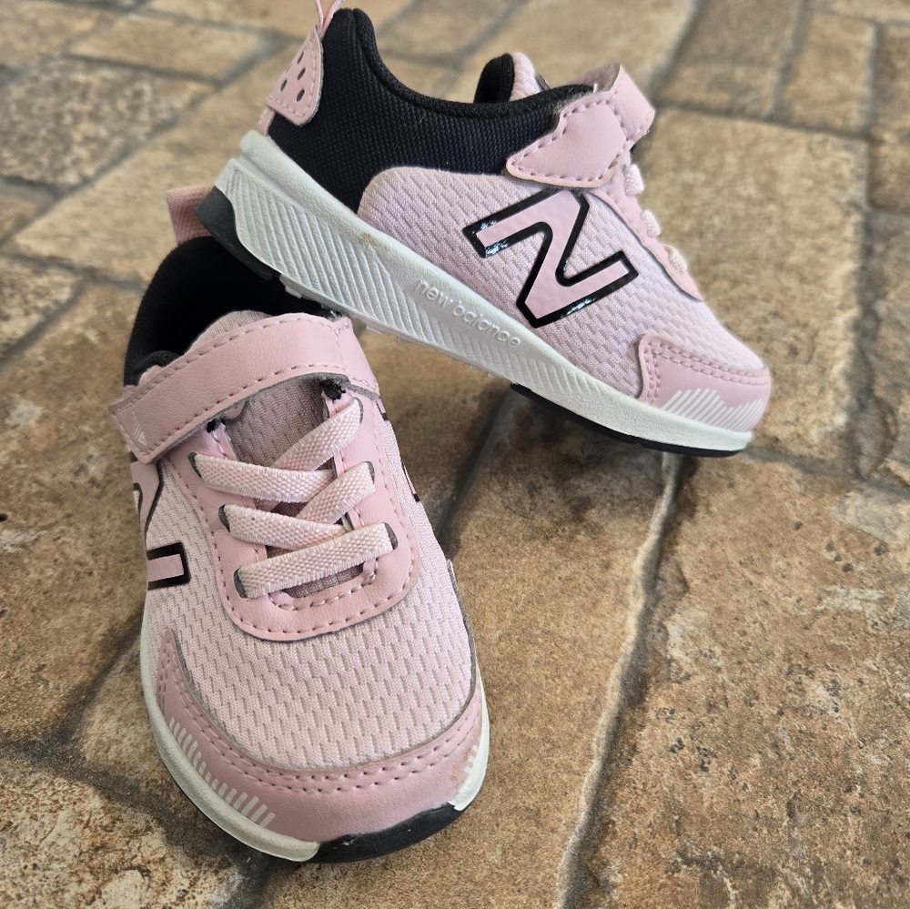 New Balance Kids' Pink and Black Sneakers